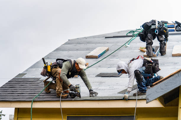 Professional Gutter Installation technician working in Derby, KS